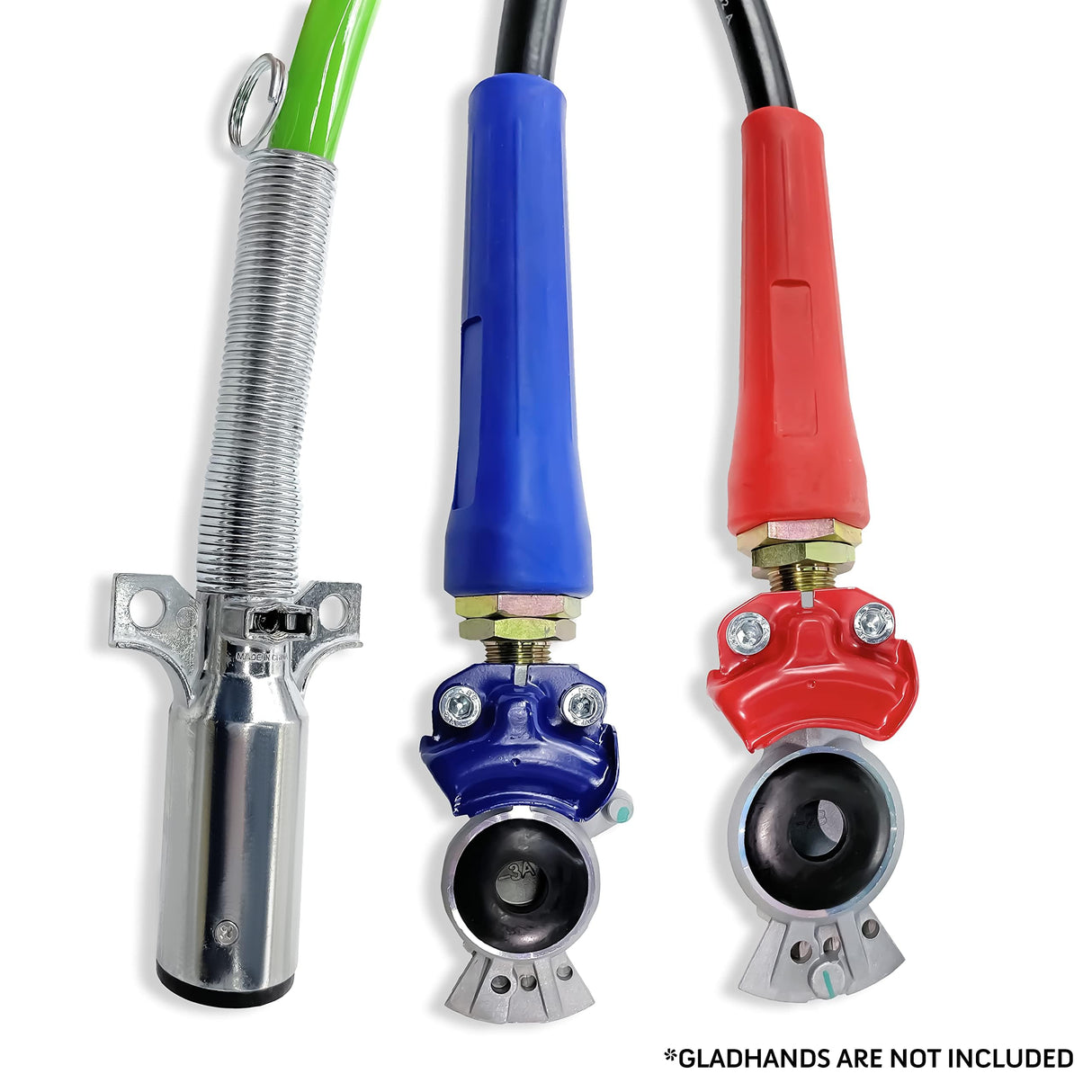 15ft 3-in-1 Tractor Trailer Air Hose & 7-Way ABS Power Line Kit with Gladhands | Replacement Philips 30-2151