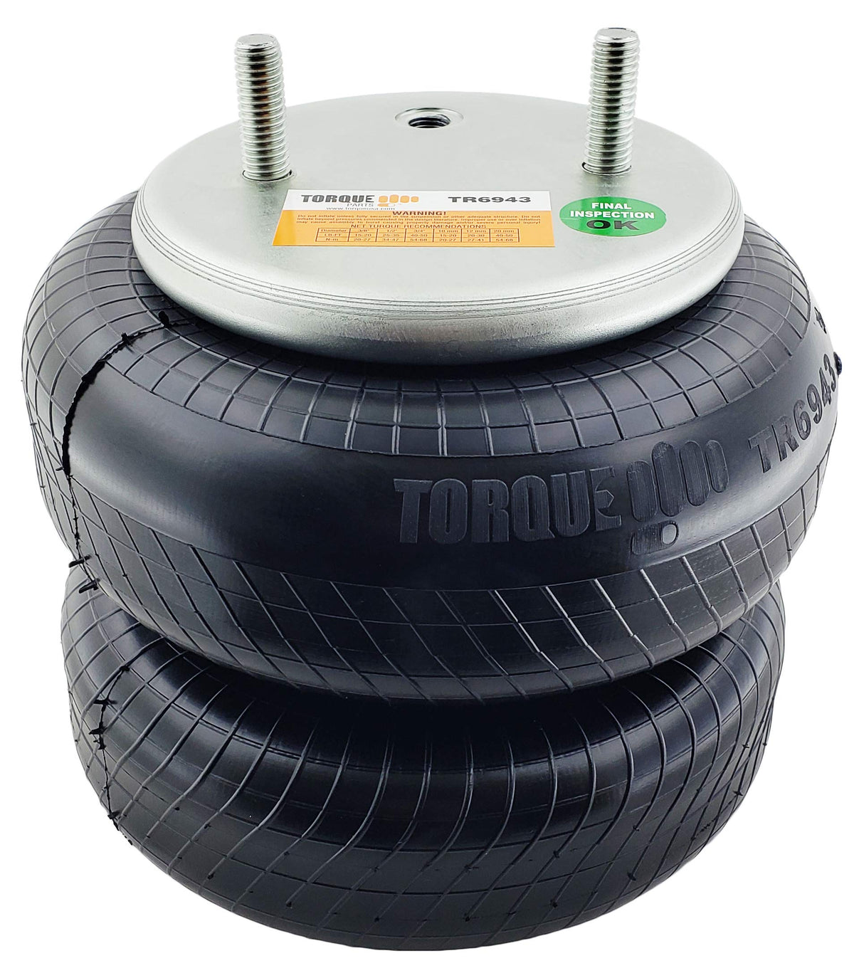 Double Convoluted Air Spring Bag | Replacement Goodyear 2B9-250 Firestone 6943 | 2 Pack