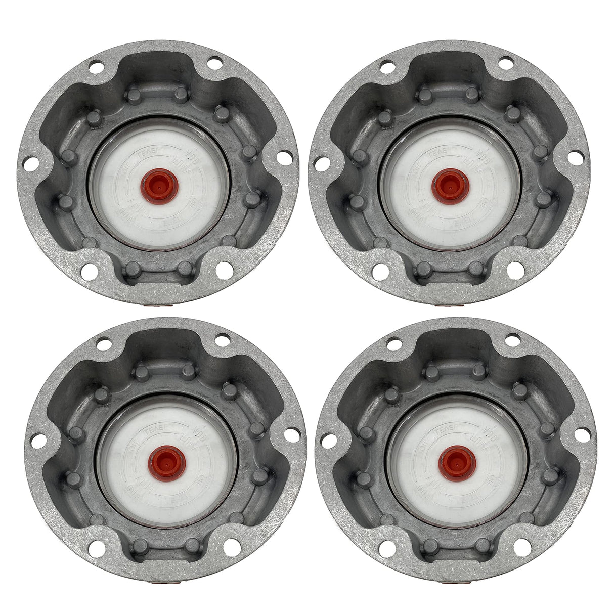 Aluminum Hub Cap Replacement for Steer Axle Replacement Stemco 343-4249 | 4 Pack