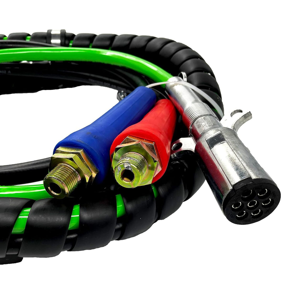 3-in-1 Semi Truck Air Line Kit | Air Hoses & 7-Way ABS Power Cable