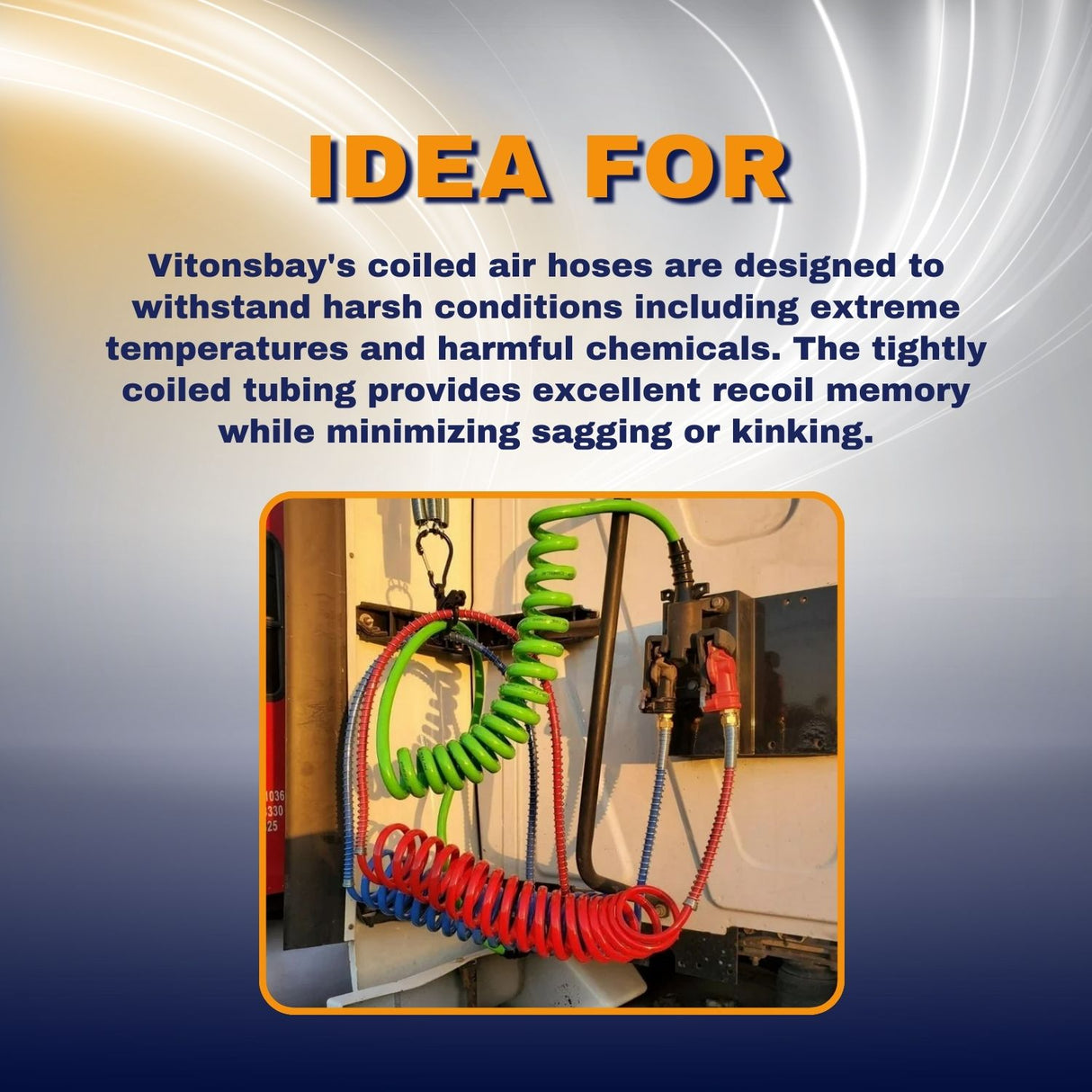 12ft Air Brake Hose | Cold-Resistant | Replacement Phillips 11-340