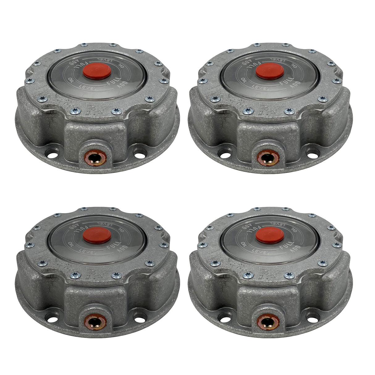 Aluminum Hub Cap Replacement for Steer Axle Replacement Stemco 343-4249 | 4 Pack