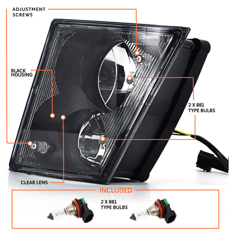 Corner Bumpers Set with Fog Lights Replacement for 2004–2015 Volvo VNL Semi Trucks Aftermarketus Bumpers