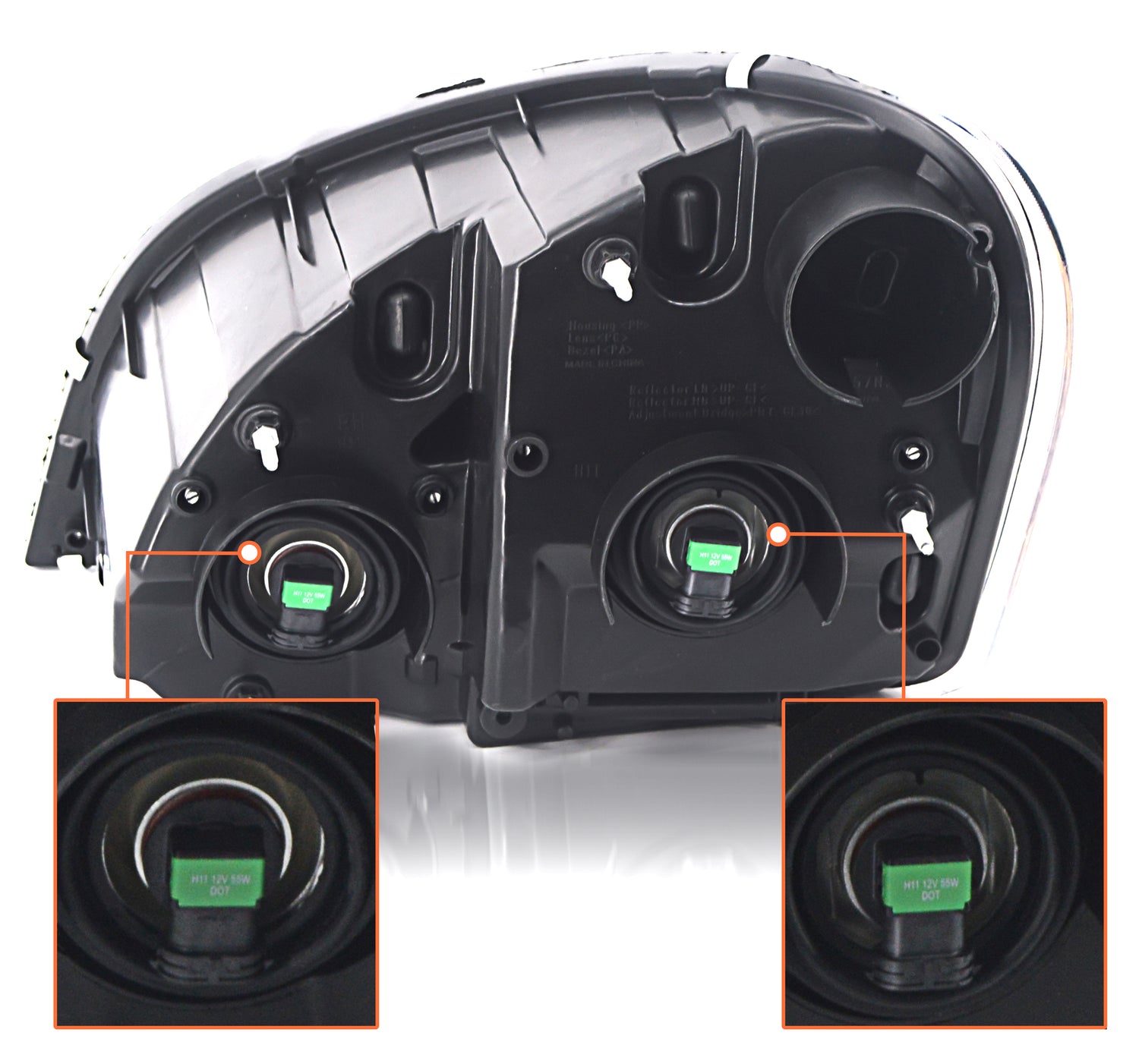 Headlight and Fog Light Set for 2008-2018 Freightliner Cascadia Semi Trucks | Halogen | Chrome Housing Aftermarketus Headlights