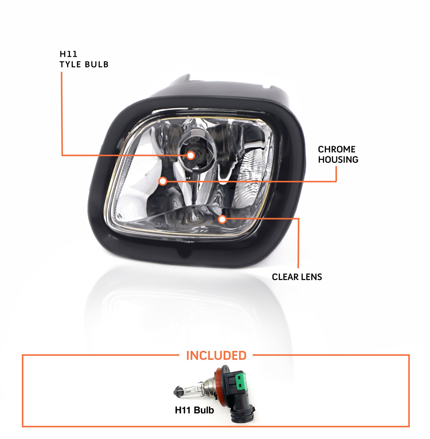 Headlight and Fog Light Set for 2008-2018 Freightliner Cascadia Semi Trucks | Halogen | Chrome Housing Aftermarketus Headlights