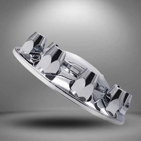 Front Axle Wheel Cover with Standard Hubcap – 33mm Lug Nut Cover - Chrome - Aftermarketus Torque Lug Nut & Wheel Axle Covers
