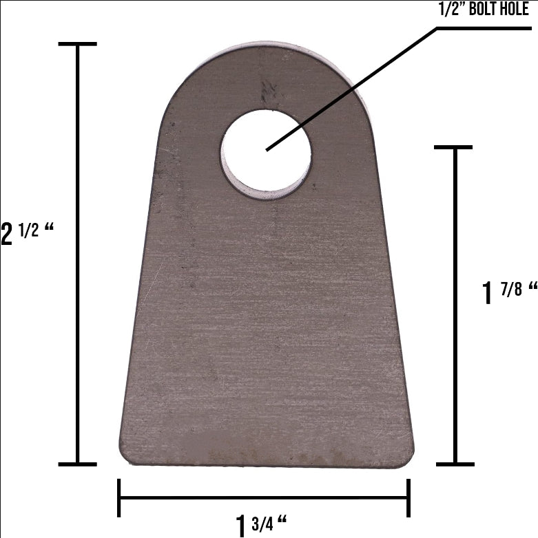 Weld-on Shock Tab - Flat Bottom Mounting Bracket - 4 Pcs