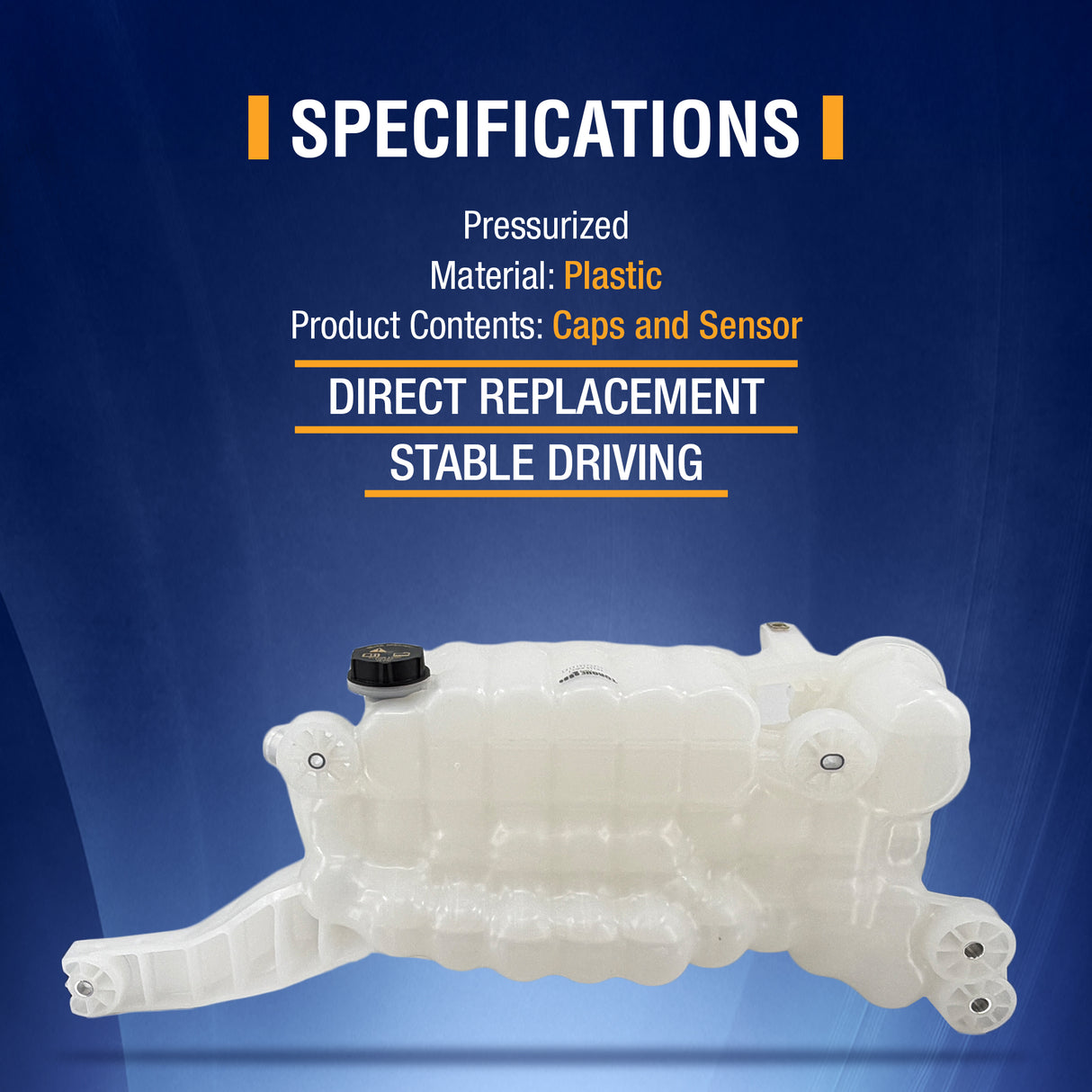 Coolant Reservoir Tank for 2022-2025 Kenworth T680 579 Next Gen | Replacement 575.1044