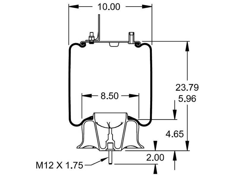 Air Spring Bag for Navistar (Replaces Firestone 1191)