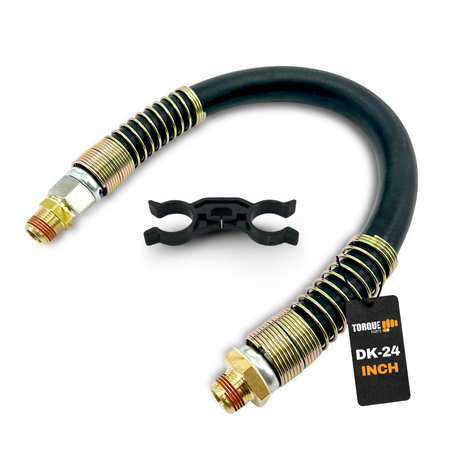 Air Brake Hose for Semi Trucks | 1/2” x 3/8” NPT Swivel Rubber Air Brake Line Assembly | with Separator Aftermarketus ABS Cables