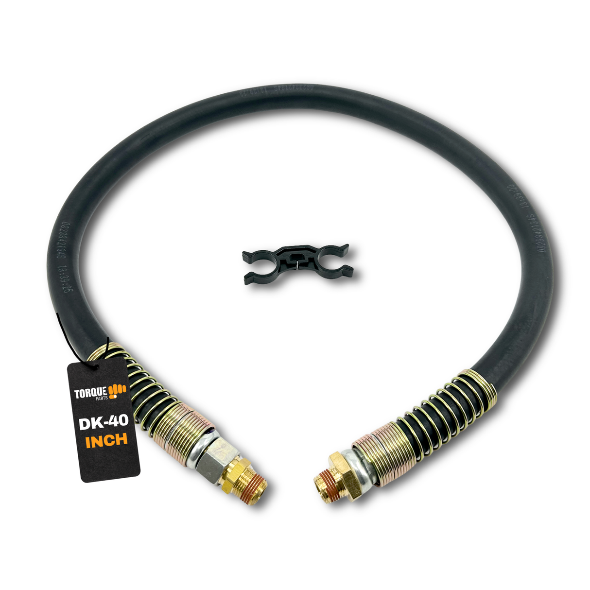 Air Brake Hose for Semi Trucks | 1/2” x 3/8” NPT Swivel Rubber Air Brake Line Assembly | with Separator Aftermarketus ABS Cables