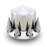 Rear Axle Wheel Cover – 33mm Spike Screw-On Lug Nut Cover Hub Caps - Chrome - Aftermarketus Torque Lug Nut & Wheel Axle Covers