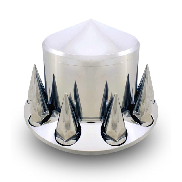 Rear Axle Wheel Cover – 33mm Spike Screw-On Lug Nut Cover Hub Caps - Chrome - Aftermarketus Torque Lug Nut & Wheel Axle Covers