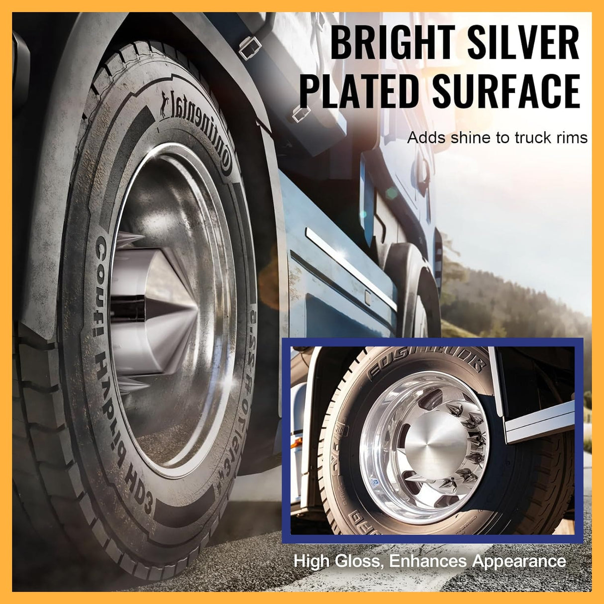 Rear Axle Wheel Cover – 33mm Spike Screw-On Lug Nut Cover Hub Caps - Chrome - Aftermarketus Torque Lug Nut & Wheel Axle Covers