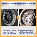 Rear Axle Wheel Cover – 33mm Spike Screw-On Lug Nut Cover Hub Caps - Chrome - Aftermarketus Torque Lug Nut & Wheel Axle Covers