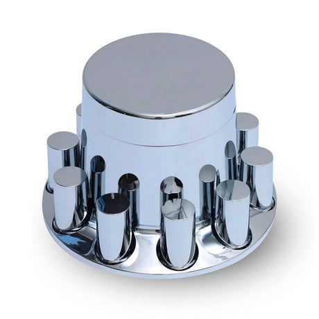 Rear Axle Wheel Cover – 33mm Screw-On Lug Nut Cover Hub Caps - Chrome - Aftermarketus Torque Lug Nut & Wheel Axle Covers