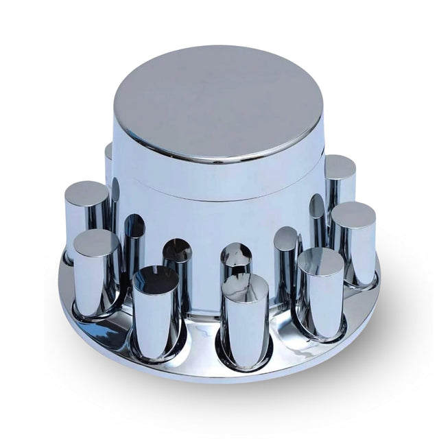 Rear Axle Wheel Cover – 33mm Screw-On Lug Nut Cover Hub Caps - Chrome - Aftermarketus Torque Lug Nut & Wheel Axle Covers