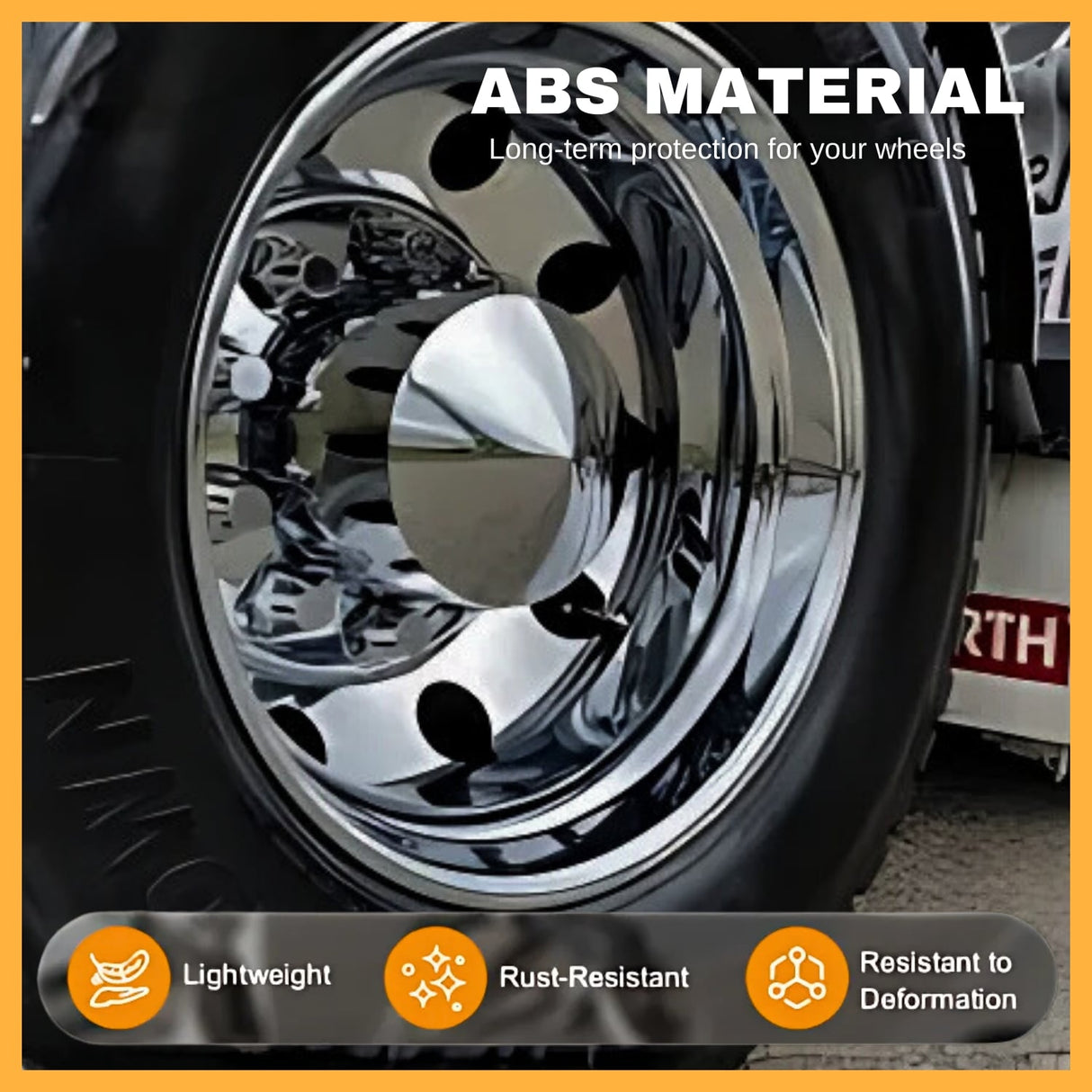 Rear Axle Wheel Cover – 33mm Screw-On Lug Nut Cover Hub Caps - Chrome - Aftermarketus Torque Lug Nut & Wheel Axle Covers