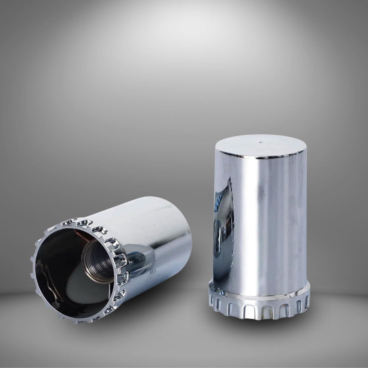 Rear Axle Wheel Cover – 33mm Screw-On Lug Nut Cover Hub Caps - Chrome - Aftermarketus Torque Lug Nut & Wheel Axle Covers