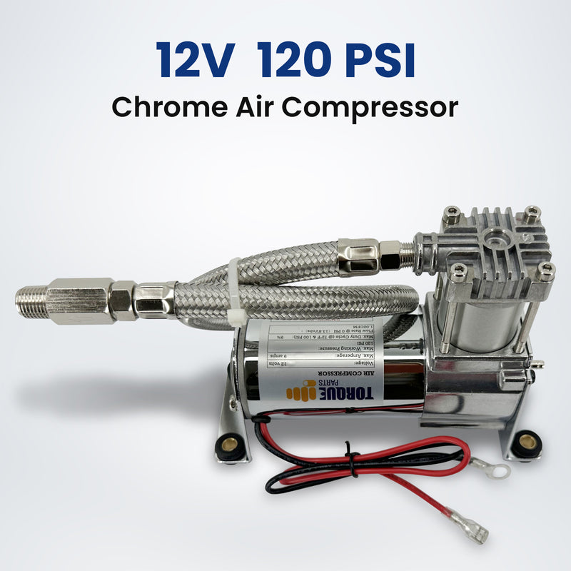 12V Heavy Duty Portable Air Lift Air Compressor Kit, 120 PSI