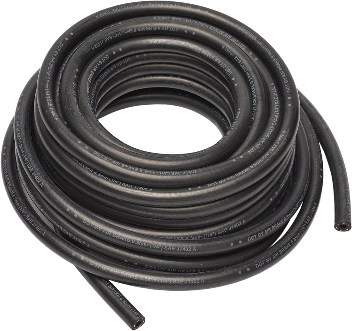 3/8" x 50-FT Rubber Air Brake Hose - Heavy-Duty Pneumatic Replacement