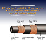 1/2” x 50-FT Air Brake Hose Roll - SAE J1402 & DOT FMVSS 106 Approved