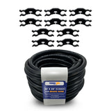 3/8" x 50 FT Rubber Air Brake Hose with 10 PCS Hose Separators | Replacement Continental 9003006