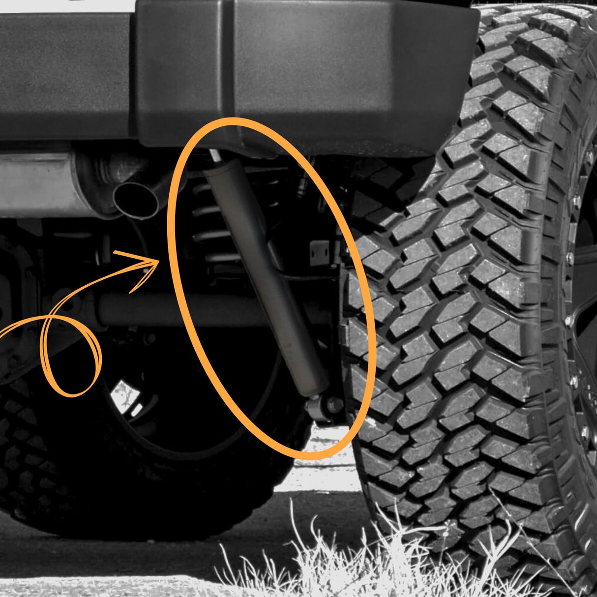 Rear Shock Absorber for 2007-2018 Jeep Wrangler JK (Replaces Rough Country 23144_A, KYB 344403) - 2 Pack