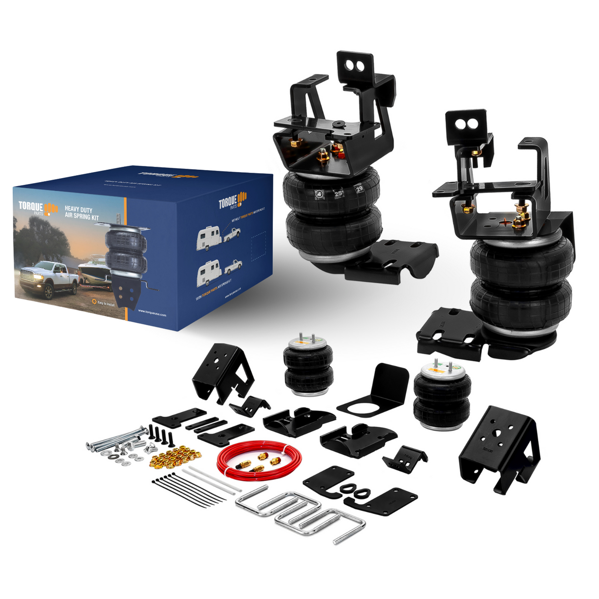 7,500 lbs Air Bag Suspension Kit for 2016-2021 Nissan Titan XD - Aftermarketus Torque Air Helper Kits for Pick-up(s)