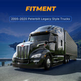 Stainless Steel 5-Inch Drop Windows Chop Top for 2005-2020 Peterbilt