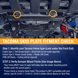 Front Skid Plate Kit for Toyota Tacoma 2024-2026 2WD & 4WD