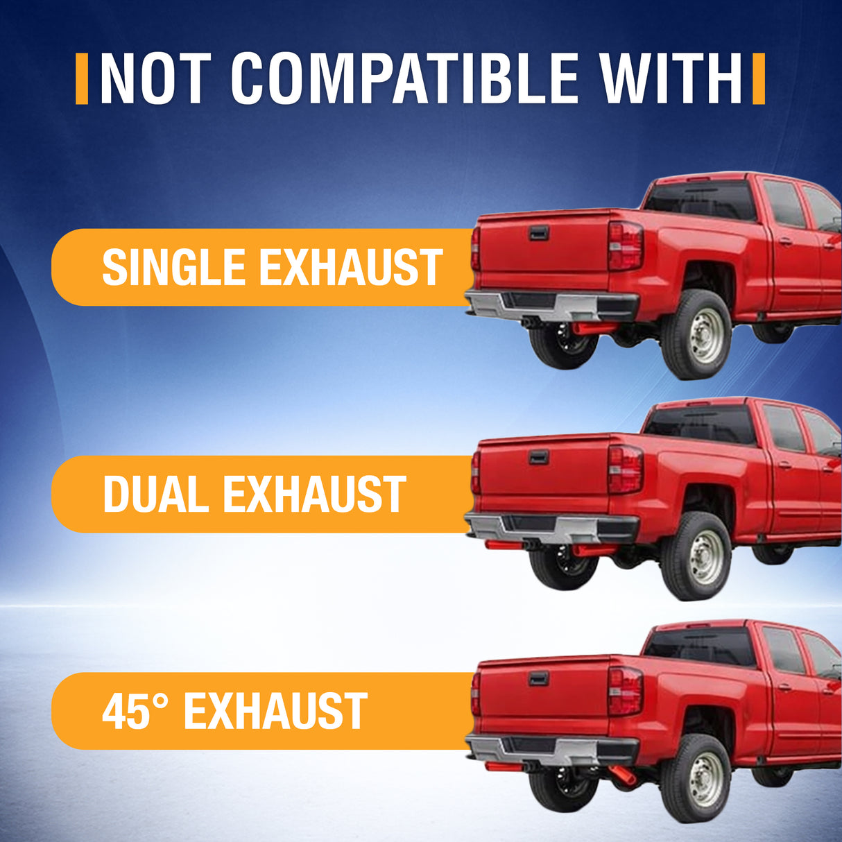 Universal Hitch Mounted Mud Flaps for Trucks, RVs & Trailers - No Drilling - Size 15"