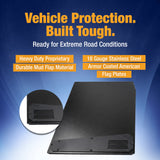 Heavy Duty Mud Flaps for Ford Chevrolet Dodge Dually Trucks | USA Flag | Stainless Steel