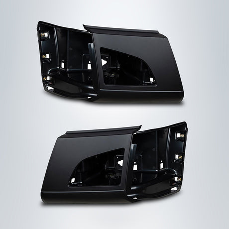 Corner Side Bumper Replacements (with Fog Light Holes) for 2018-2024 Volvo VNL | Pair Aftermarketus Bumpers