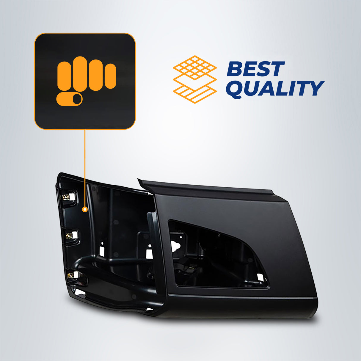 Side Corner Bumper (with Fog Light Hole) for 2018-2024 Volvo VNL | Right Aftermarketus Bumpers