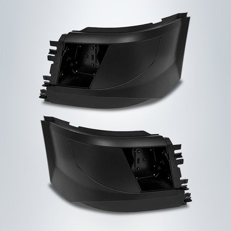Corner Side Bumper Replacement (with Fog Light Holes) for 2016 - 2017 Volvo VNL Semi Trucks | Pair Aftermarketus Bumpers