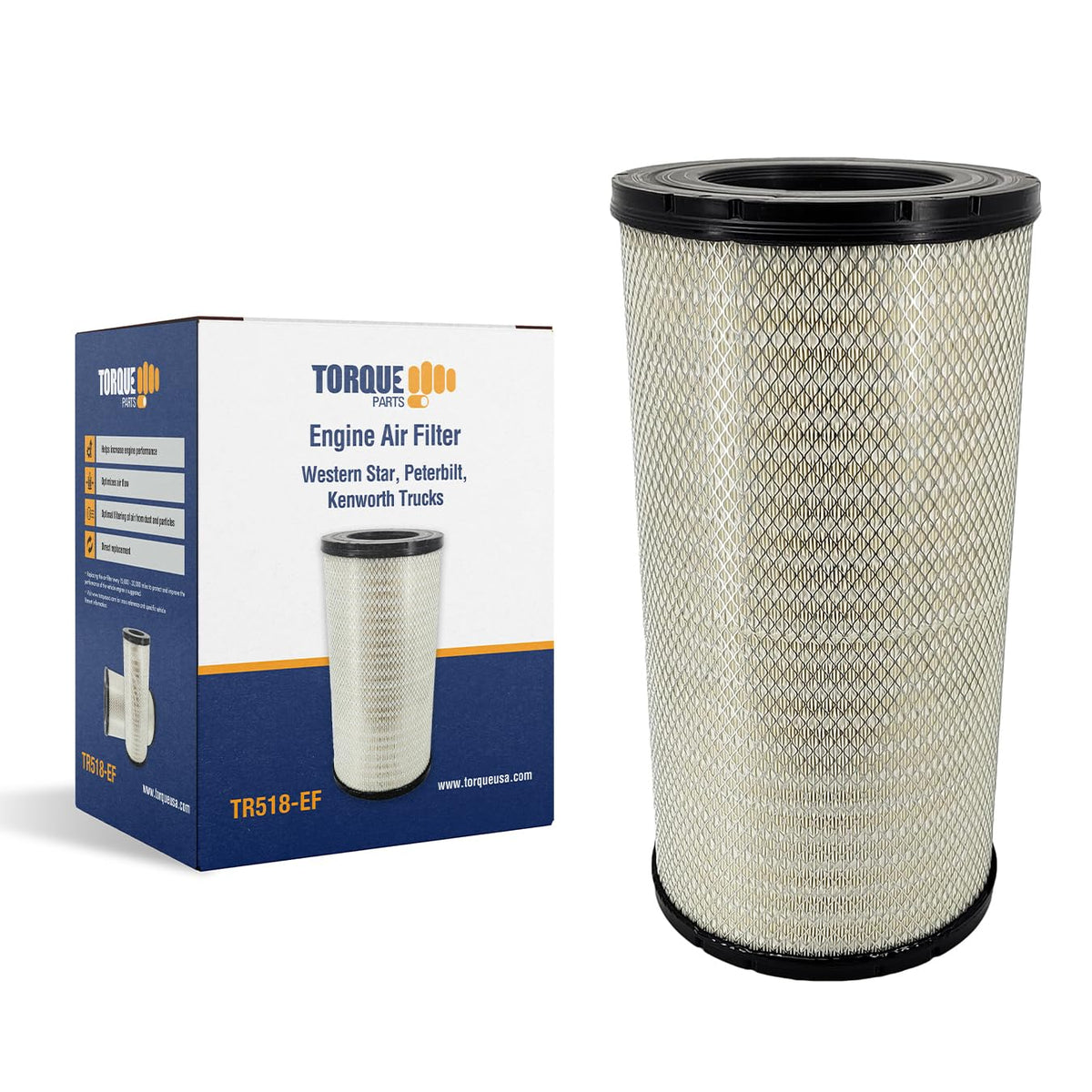 Engine Air Filter for Kenworth T800 W900 Peterbilt 388 389 | Replacement Baldwin RS3534 Napa 6863 Aftermarketus Air Filters
