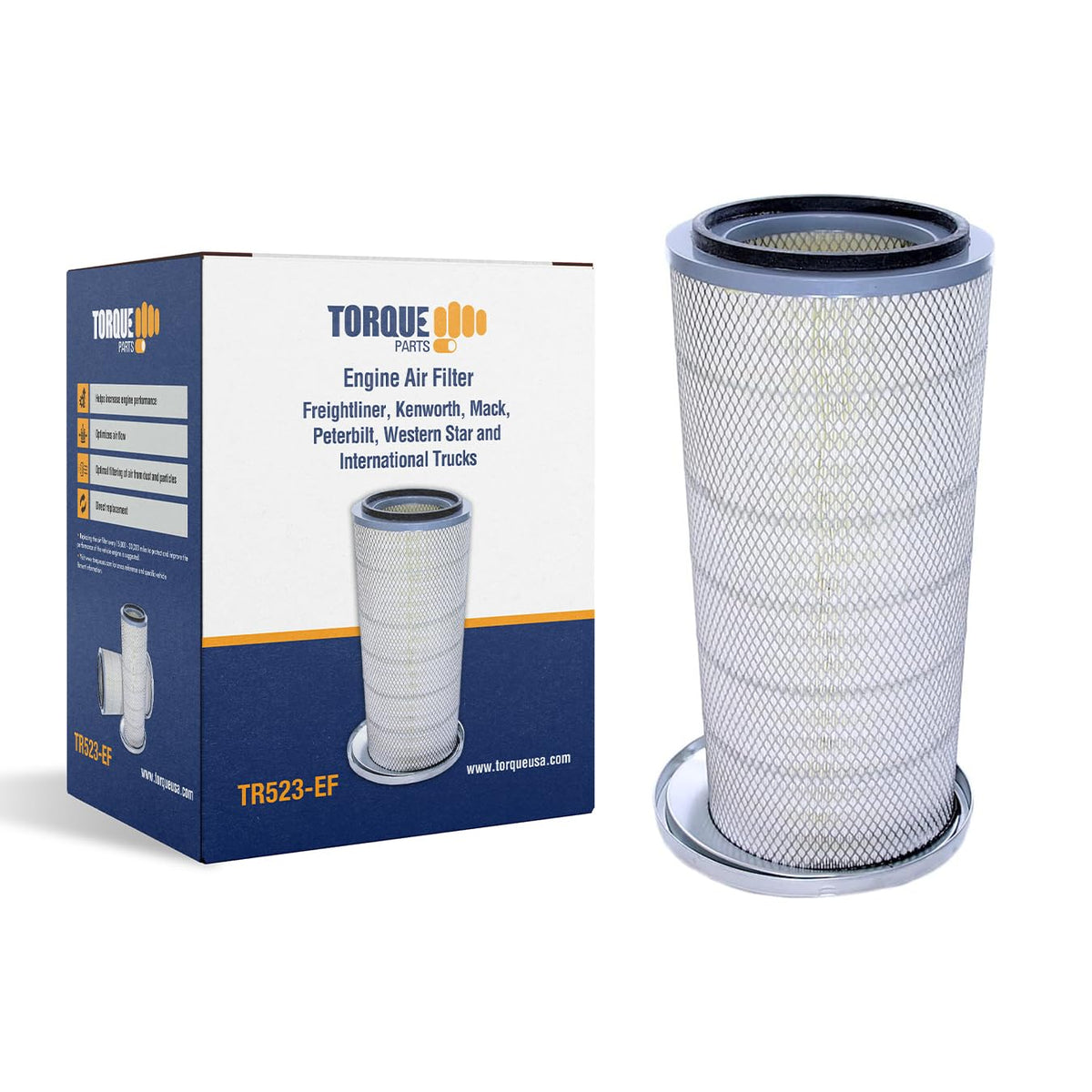 Engine Air Filter for Freightliner C120, Kenworth T600 T800 | Replacement AF1968 CA3750 Aftermarketus Air Filters