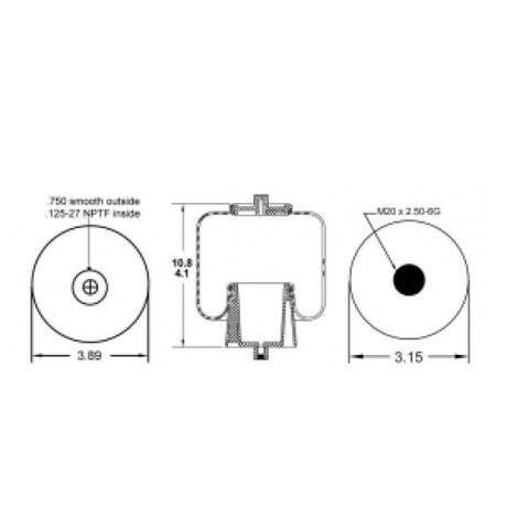 Cab Sleeper Air Spring Bag for Volvo Replaces Volvo 21165209 - AFTERMARKETUS Torque Cabin Air Springs