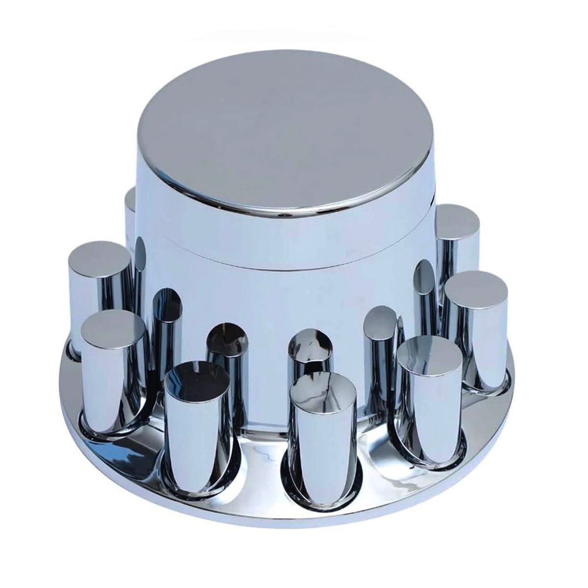 Chrome Semi Truck Hub Cover Wheel Axle Cover Center Caps w/ 33mm Lug Chrome Semi Truck Hub Cover Wheel Axle Cover Center Caps w/ 33mm Lug