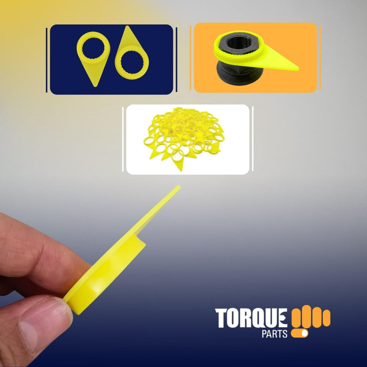 Torque 100 PCS Loose Wheel Lug Nut Indicators for 33 mm Lug Nuts Yellow Aftermarketus Lug Nut & Wheel Axle Covers,Wheel Parts & Accessories,Wheel Axle Covers,Wheel Parts & Accessories