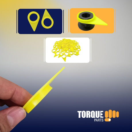 Torque 100 PCS Loose Wheel Lug Nut Indicators for 33 mm Lug Nuts Yellow Aftermarketus Lug Nut & Wheel Axle Covers,Wheel Parts & Accessories,Wheel Axle Covers,Wheel Parts & Accessories