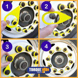 Torque 100 PCS Loose Wheel Lug Nut Indicators for 33 mm Lug Nuts Yellow Aftermarketus Lug Nut & Wheel Axle Covers,Wheel Parts & Accessories,Wheel Axle Covers,Wheel Parts & Accessories