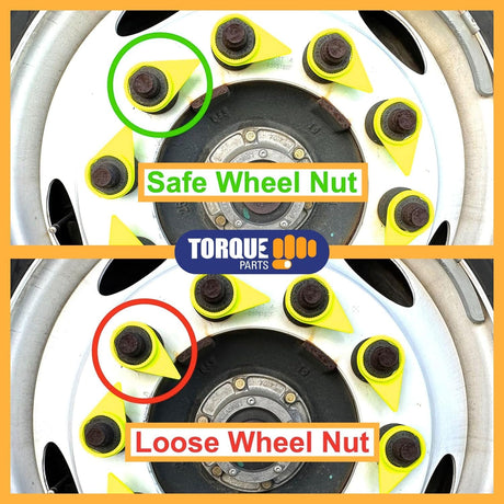 Torque 100 PCS Loose Wheel Lug Nut Indicators for 33 mm Lug Nuts Yellow Aftermarketus Lug Nut & Wheel Axle Covers,Wheel Parts & Accessories,Wheel Axle Covers,Wheel Parts & Accessories