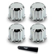 33mm Lug Nut Rear Axle Wheel Cover for Semi Trucks- Chrome - Aftermarketus Torque Lug Nut & Wheel Axle Covers
