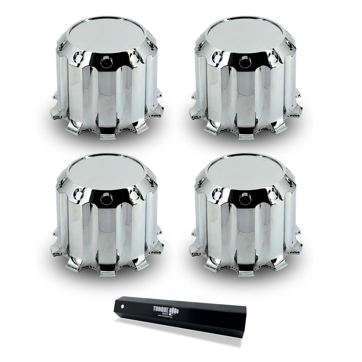 33mm Lug Nut Rear Axle Wheel Cover for Semi Trucks- Chrome - Aftermarketus Torque Lug Nut & Wheel Axle Covers