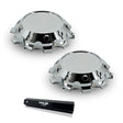 33mm Lug Nut Front Axle Wheel Cover - Chrome - Universal Fit - Aftermarketus Torque Lug Nut & Wheel Axle Covers