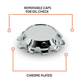 33mm Lug Nut Front Axle Wheel Cover - Chrome - Universal Fit - Aftermarketus Torque Lug Nut & Wheel Axle Covers