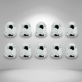 33mm Lug Nut Front Axle Wheel Cover - Chrome - Universal Fit - Aftermarketus Torque Lug Nut & Wheel Axle Covers
