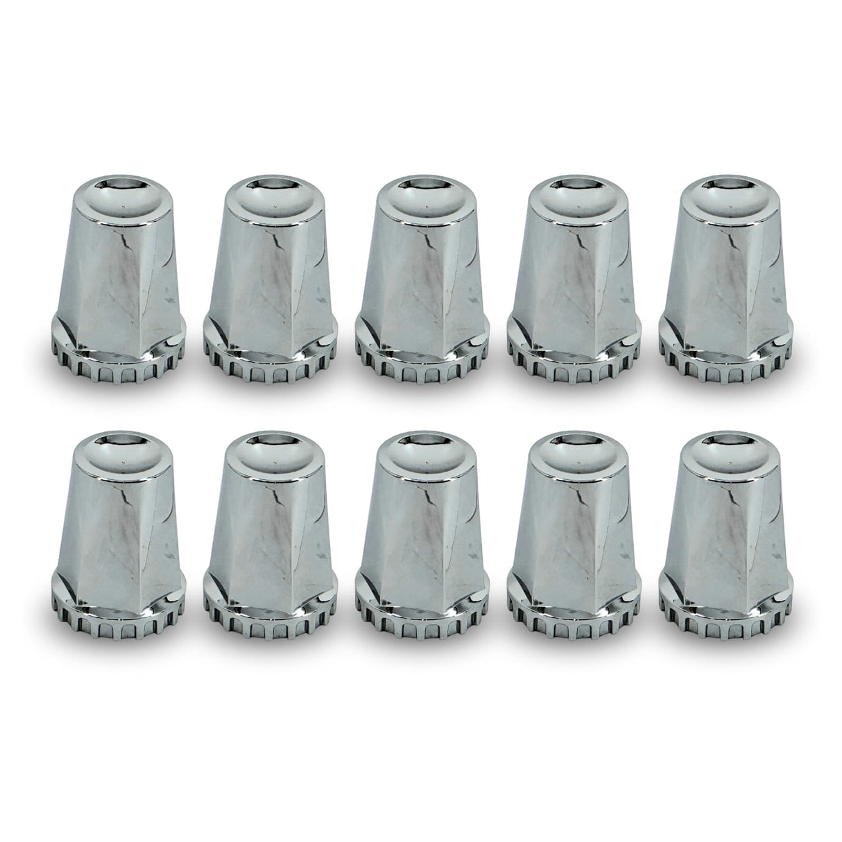 33mm Screw-on Front and Rear Axle Wheel Lug Nut Cover Set | Starlight Chrome | with Removal Tool
